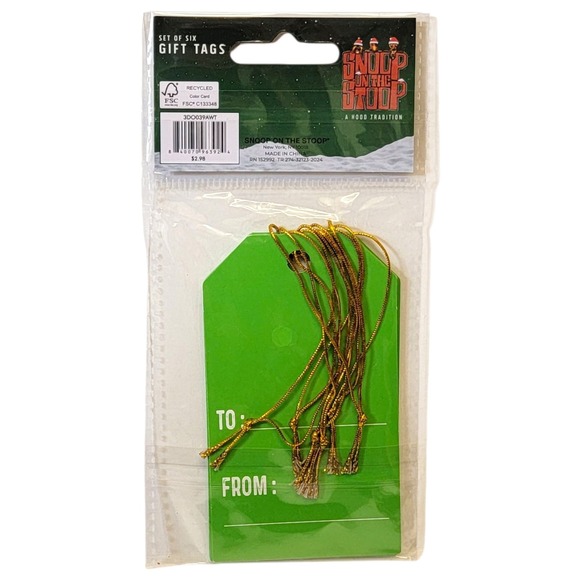 Snoop Dogg on the Stoop Christmas Gift Tags 12 Ct Lot of 2 Pkgs Holiday Present - Picture 3 of 5